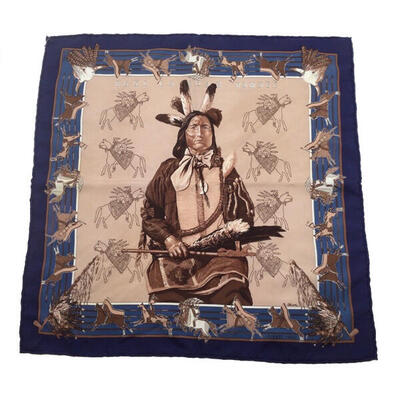 楽天市場】HERMES エルメス カレ40 スカーフ パウニー族の首長