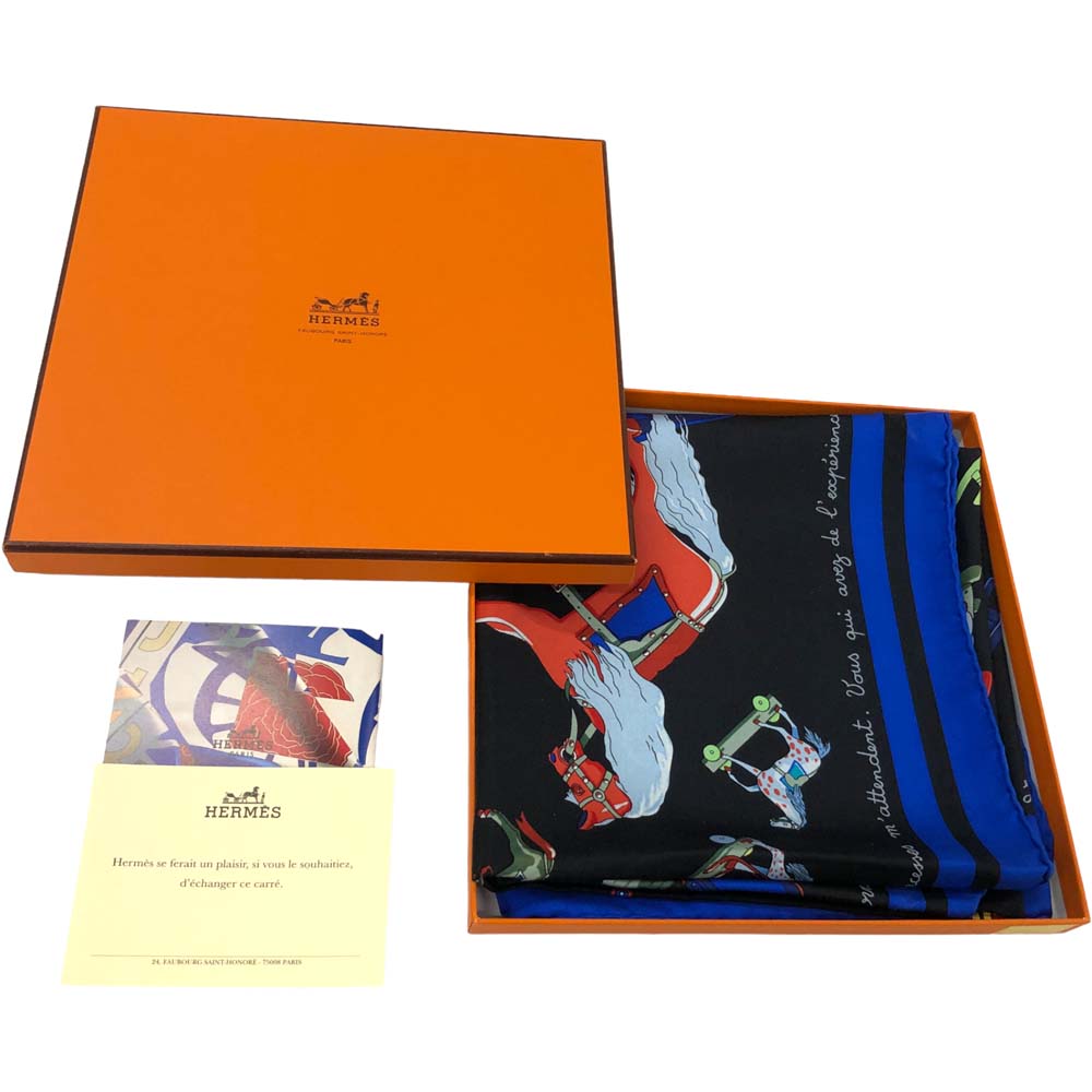 楽天市場】［南店］【未使用品/付属品〇】エルメス カレ90 お馬の話を