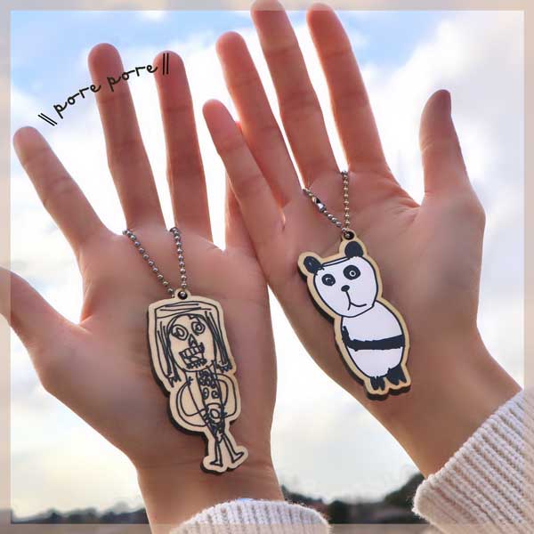 楽天市場】≪ぽれぽれ工房山の家≫キーホルダー（ぽれパンダ／不思議な