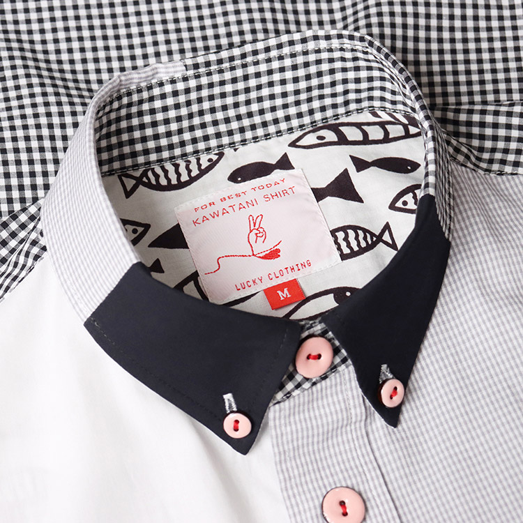 楽天市場】河谷シャツ 白黒猫 (はちわれ) カジュアル 長袖シャツ