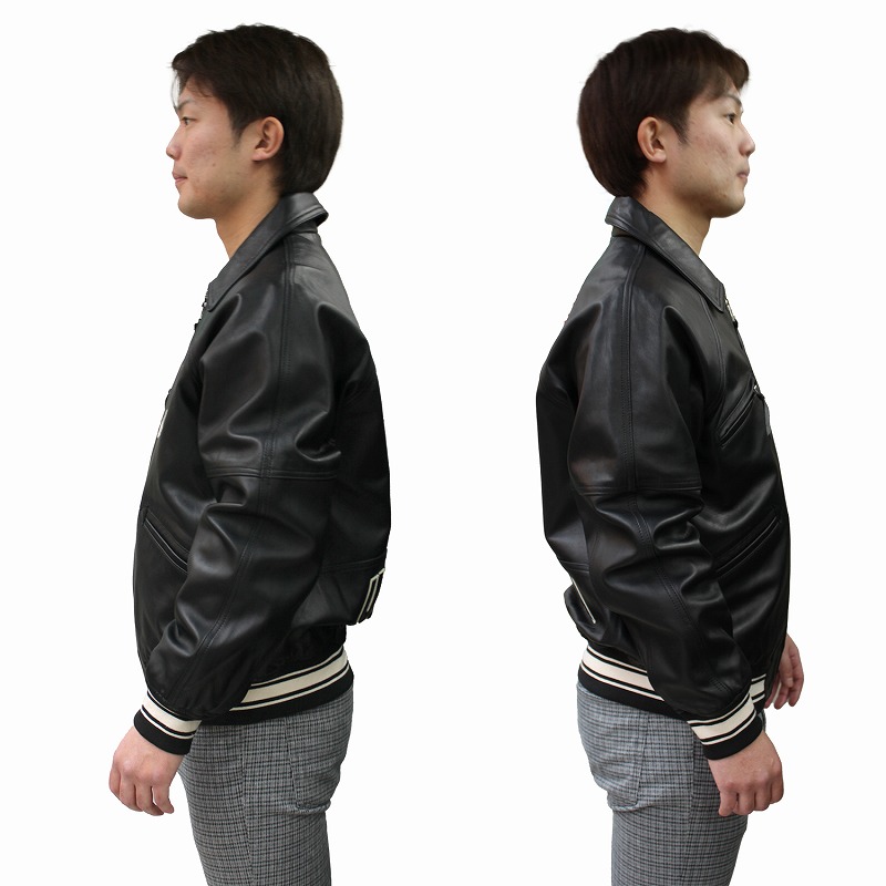 楽天市場】AVIREX 人気スタジャン レザーメンズ 本革ジャケット ヴァー