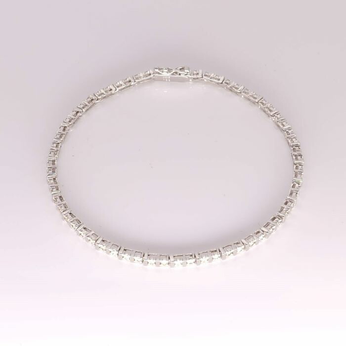 楽天市場】K10WG ダイヤブレスレット10金ホワイト ゴールドブレス