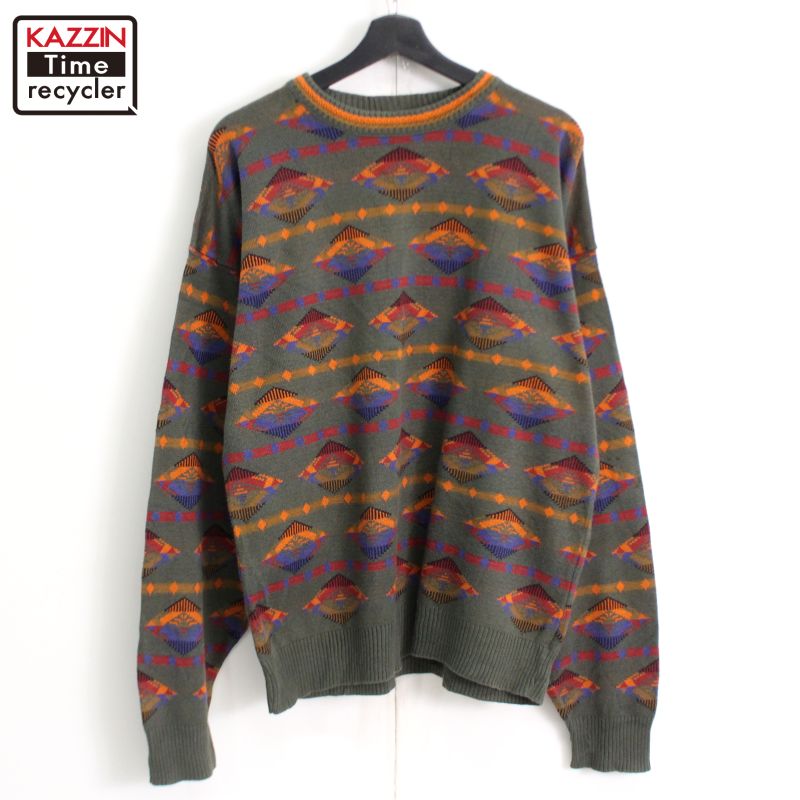 楽天市場】80s USA製 ヴィンテージ ネイティブ柄 コットン ニット