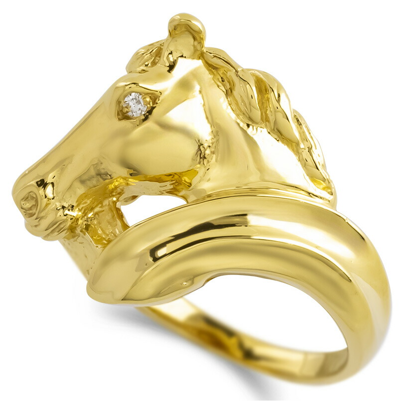 楽天市場】18金リング馬の通販