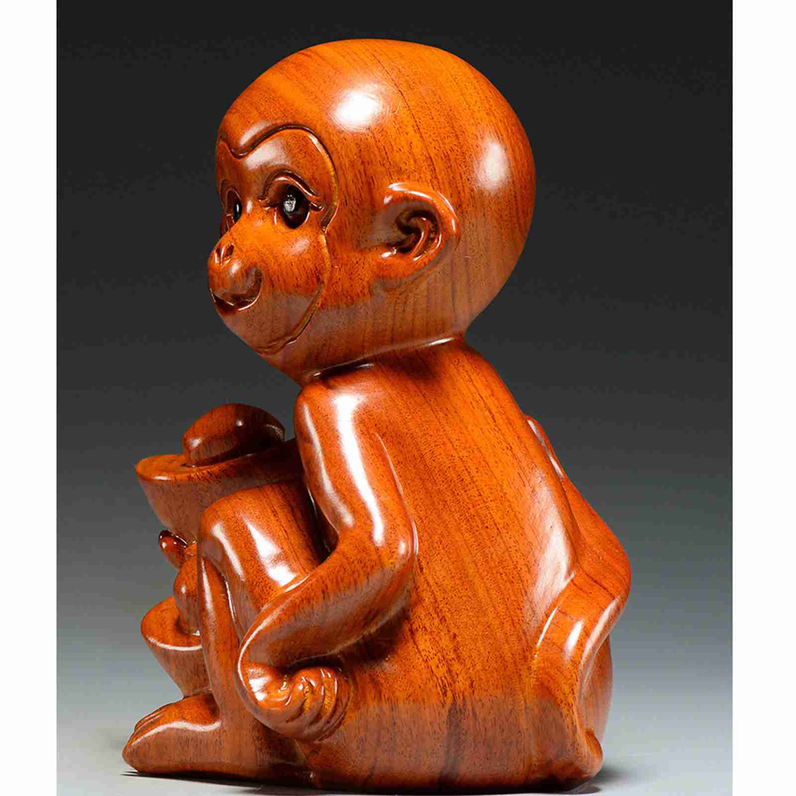 楽天市場】猿 干支 置物 花梨木 さる サル 申 マスコット 工芸品 風水