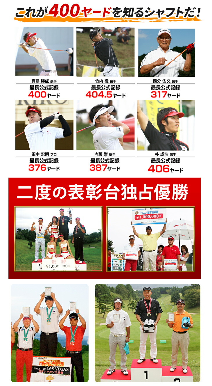 楽天市場】ドラコンATTAS アッタス USTマミヤ シャフト 中調子 全長46