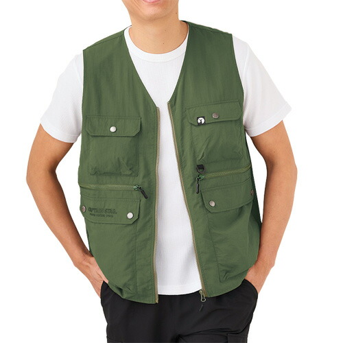 楽天市場】ナイロンベスト 前開き ベスト メンズ 春夏 キャプテン