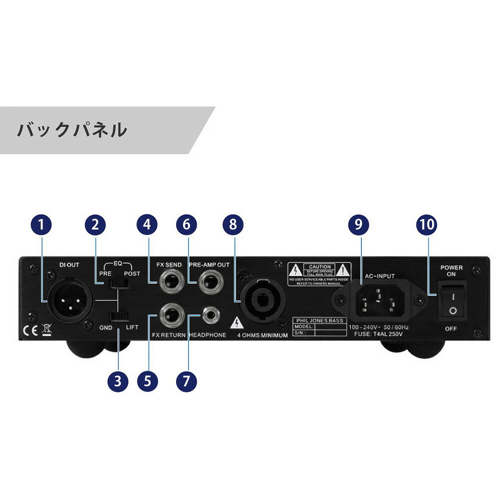 楽天市場】Phil Jones Bass (PJB) D-400 / Black フィルジョーンズ