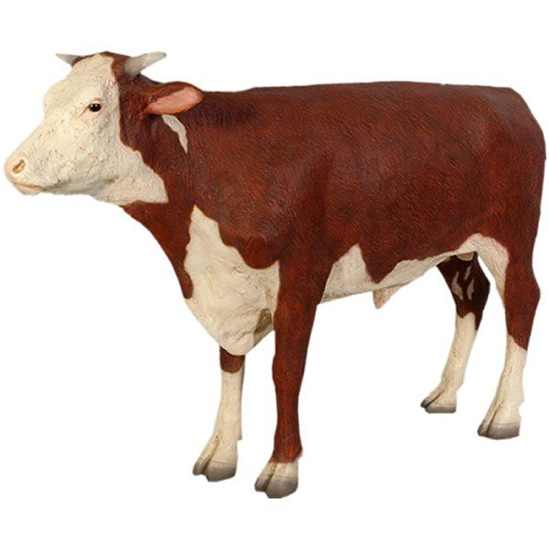 楽天市場】実物大 動物 オブジェ ヘルフォードの雄牛 インテリア