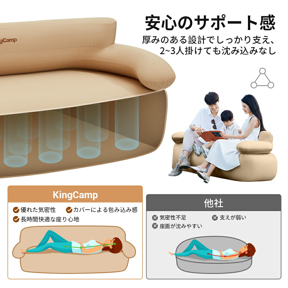 楽天市場】エアソファ アウトドア 空気ソファー エアーソファー 2人