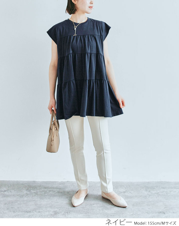 楽天市場】Tシャツ《ティアードチュニックTシャツ 全5色 2サイズ