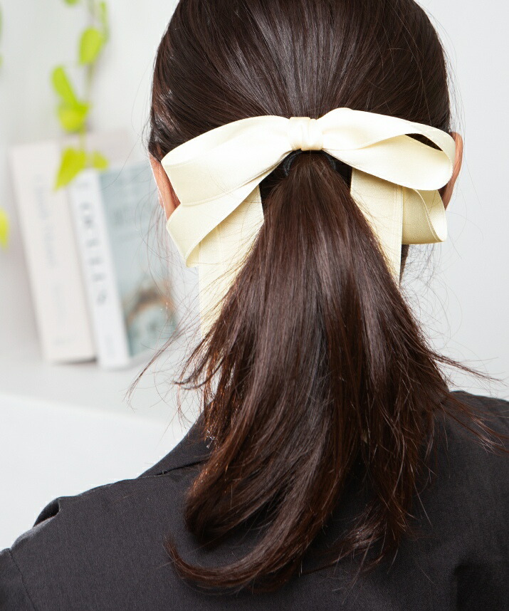 楽天市場】《レイヤード ロングリボンヘアゴム4色》シックな華やかさ