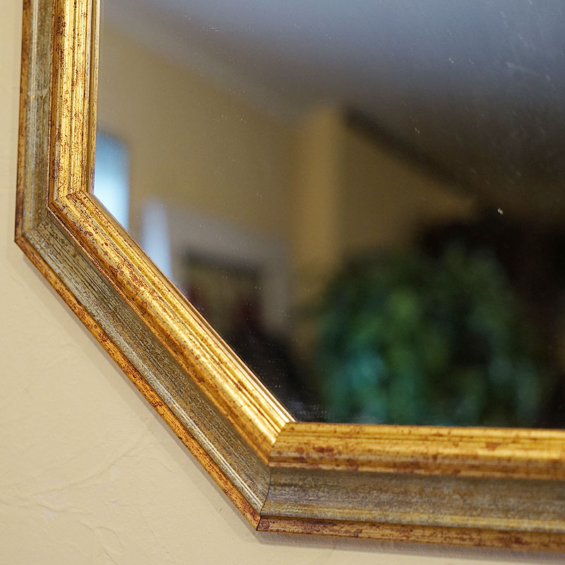 楽天市場】【スーパーセール価格】 鏡 壁掛け アンティーク 八角ミラー