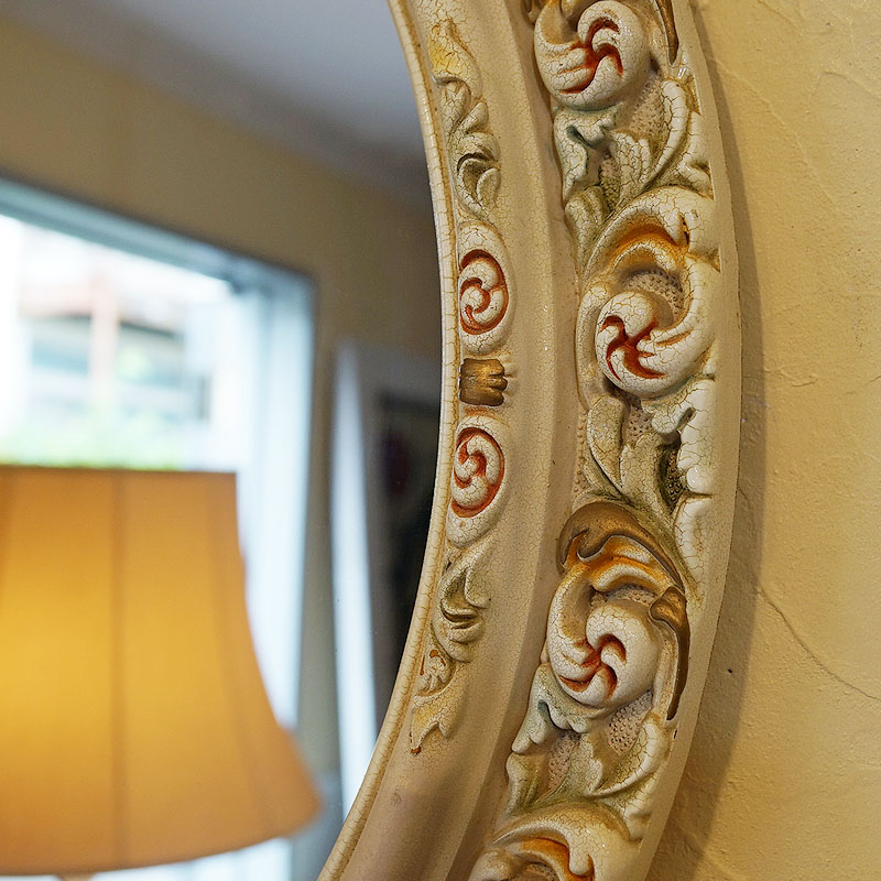 楽天市場】鏡 壁掛け アンティーク ビンテージ USED フランス製 ローズ