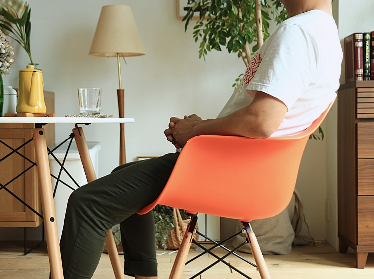 楽天市場】イームズ シェルチェア オレンジ イームズ チェア チェアー