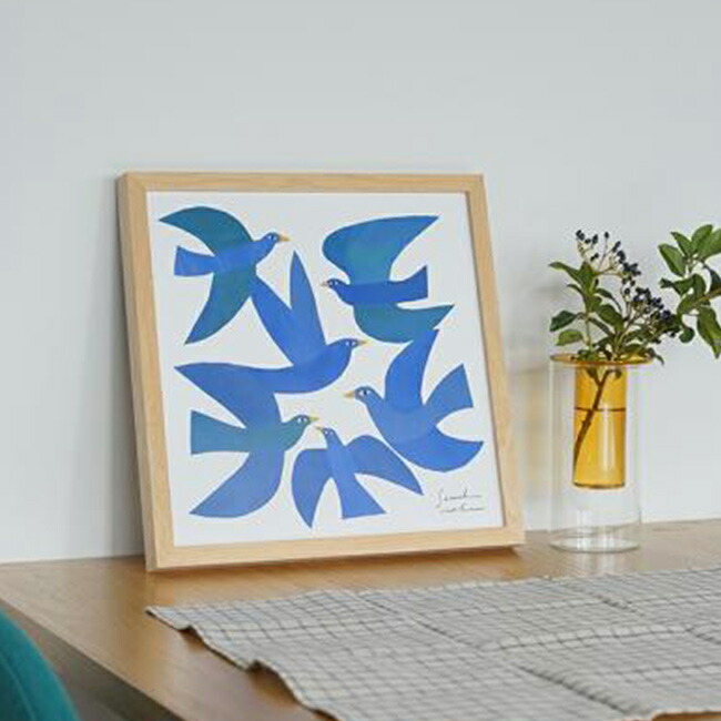 楽天市場】【特典あり】アートフレーム L イオクサツキ 青い鳥[鳥 絵