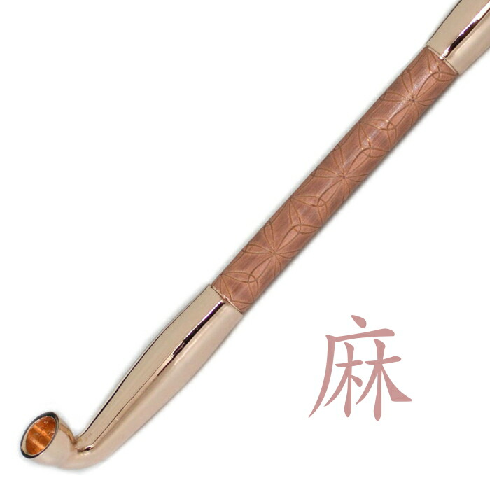 楽天市場】真鍮煙管 電鋳仕上げ 和模様 「麻」 ピンクゴールド 六寸 約