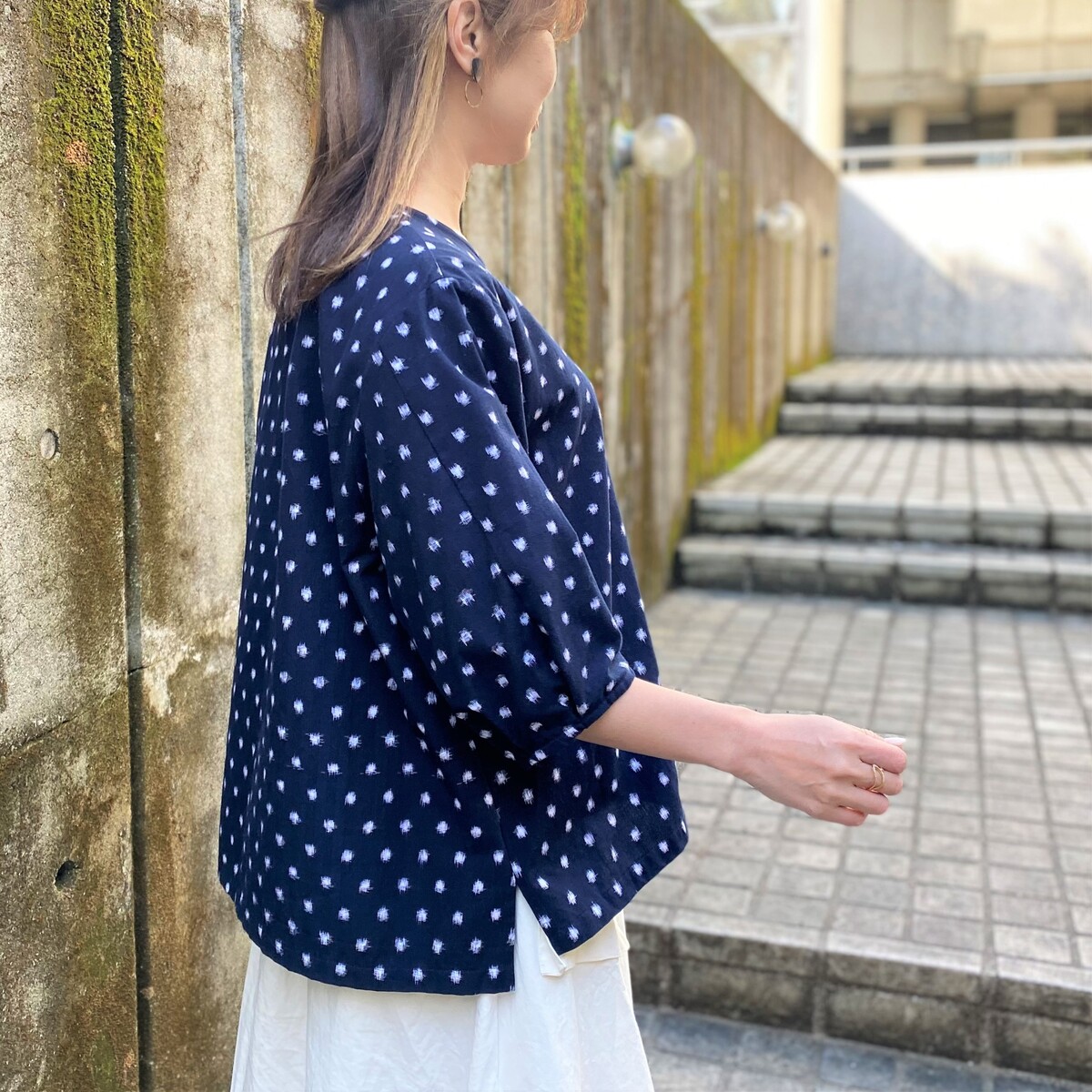 楽天市場】【久留米絣ブラウス】プルオーバー秋夏秋春綿100％ミセス