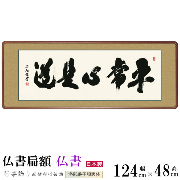 楽天市場】仏書扁額 平常心是道 黒田正庵 女桑額 洛彩緞子額表装