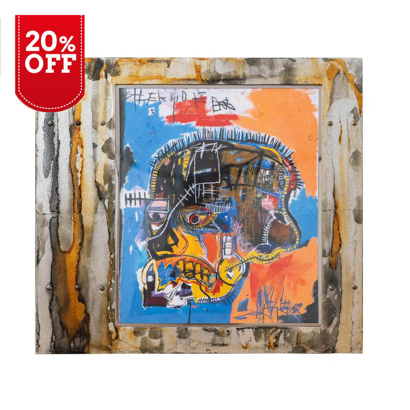 楽天市場】バスキア バスキアの頭蓋骨 縦470x横470mm 創作額縁 Jean