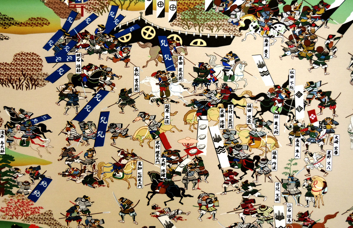 楽天市場】関ヶ原之合戦図屏風の模写（複製品）戦国武将113名の簡易