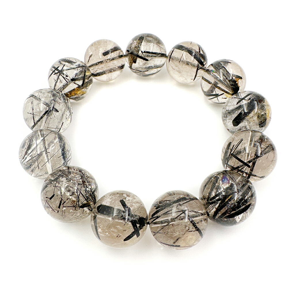 楽天市場】高ランク ブラックルチルクォーツブレスレット ブラック