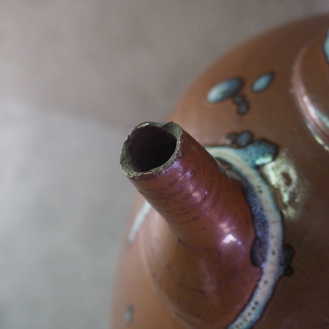 楽天市場】注口壺 水瓶 大徳利 水注 壺0242大正時代 銚子 酒器骨董