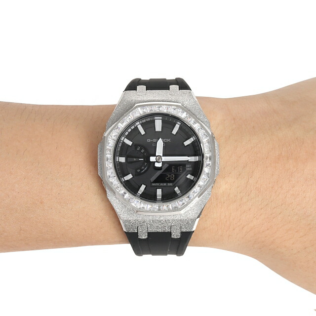 楽天市場】G-SHOCK GA2100 メタル カスタム フロステッド バゲッド