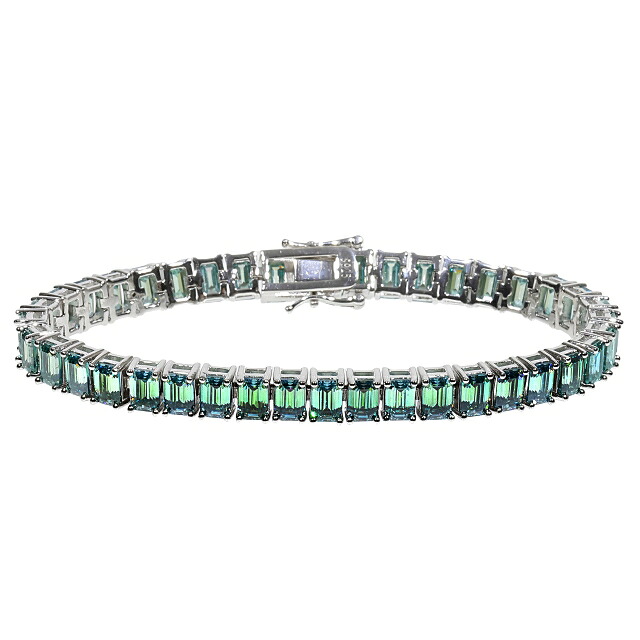 楽天市場】グリーンエメラルドカット モアサナイト5mm VVS テニス