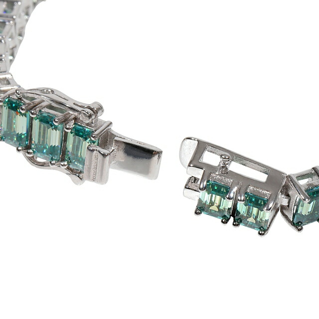 楽天市場】グリーンエメラルドカット モアサナイト5mm VVS テニス