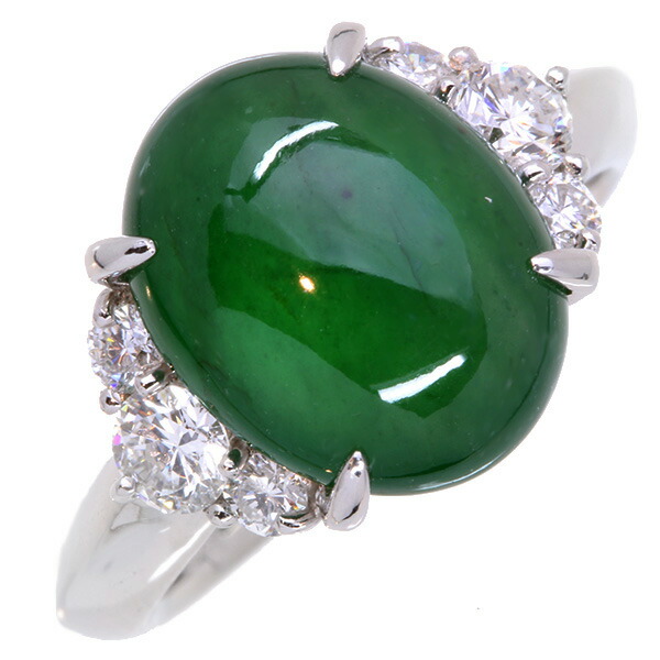 楽天市場】ヒスイ/翡翠 リング/指輪 5.758カラット プラチナ900 PT900