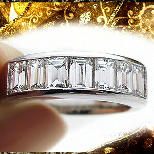 楽天市場】K18YG/PG/WG【1.80ct】エメラルドカットダイヤモンドリング