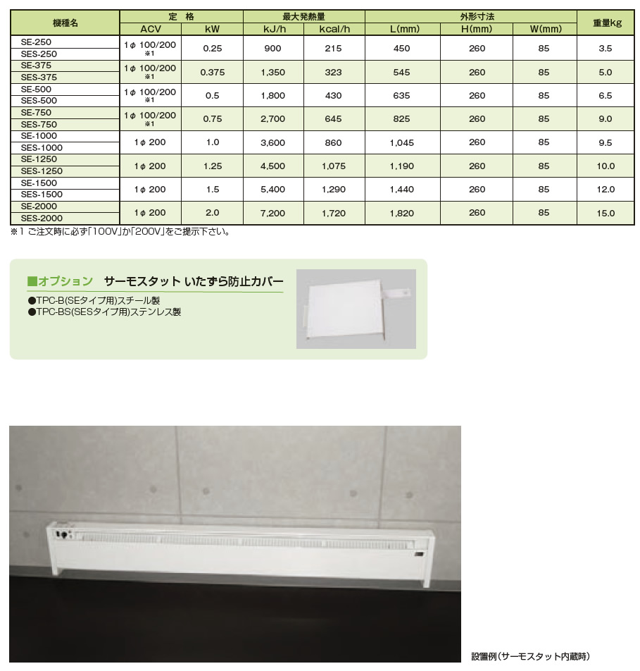 楽天市場】【インターセントラル】ベースボードヒーター自然対流方式