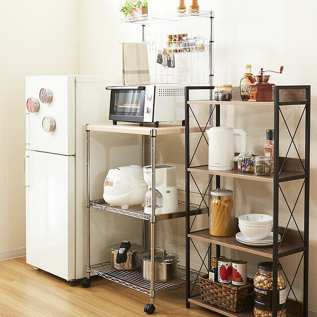 楽天市場】レンジ台 60幅 レンジラック キッチンカウンター スリム