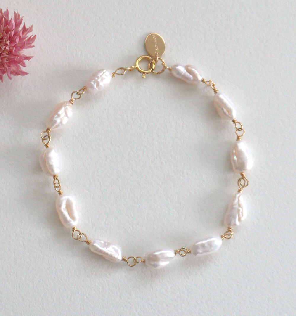 楽天市場】7amulet k14gf ケシパール ブレスレット バロックパール