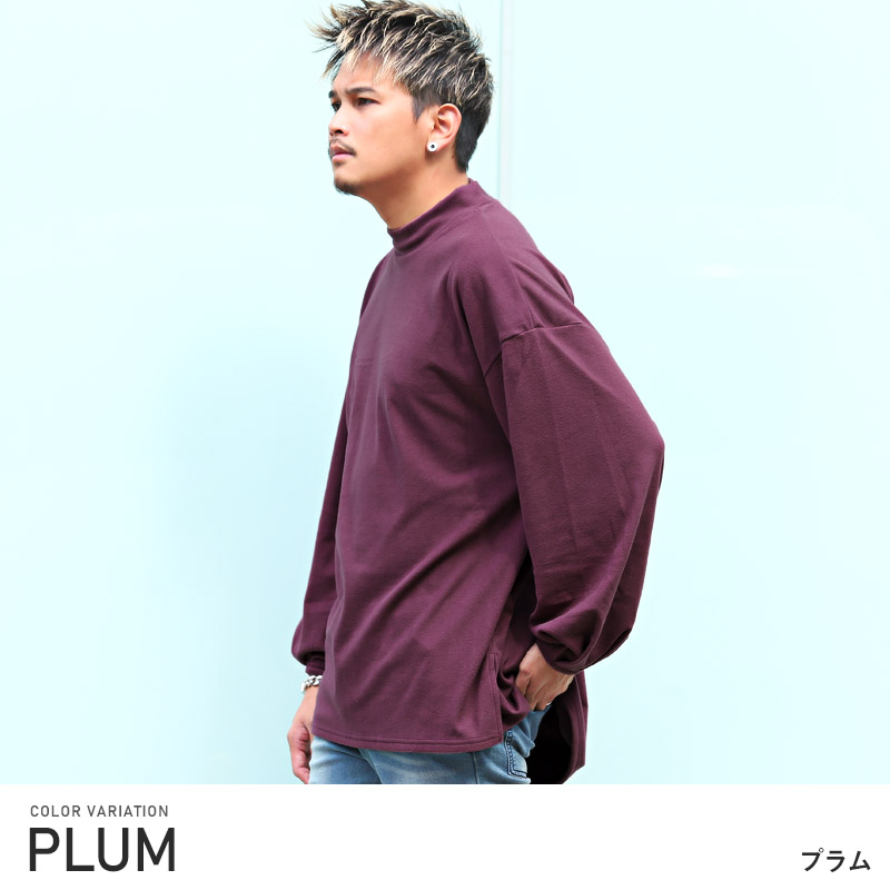 楽天市場】△送料無料△ ロンT メンズ 長袖Tシャツ モックネック