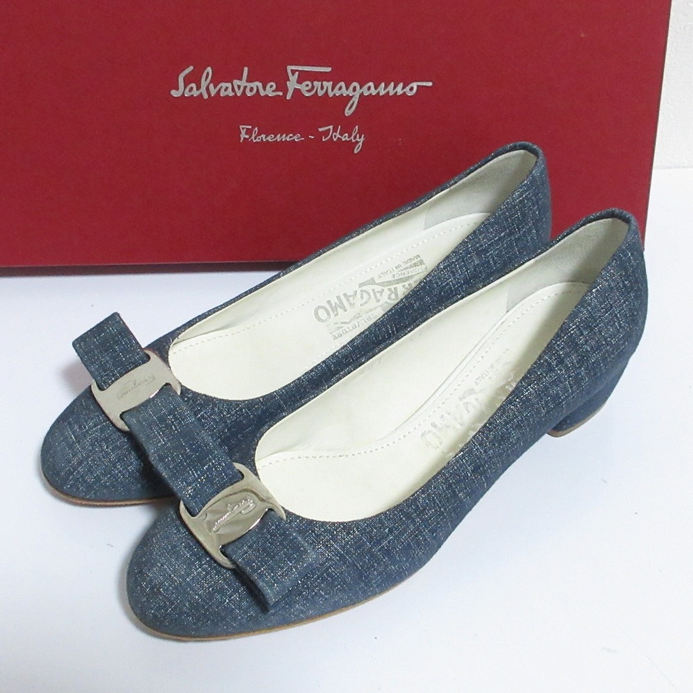 楽天市場】ブルー（ブランドフェラガモ）（パンプス｜レディース靴