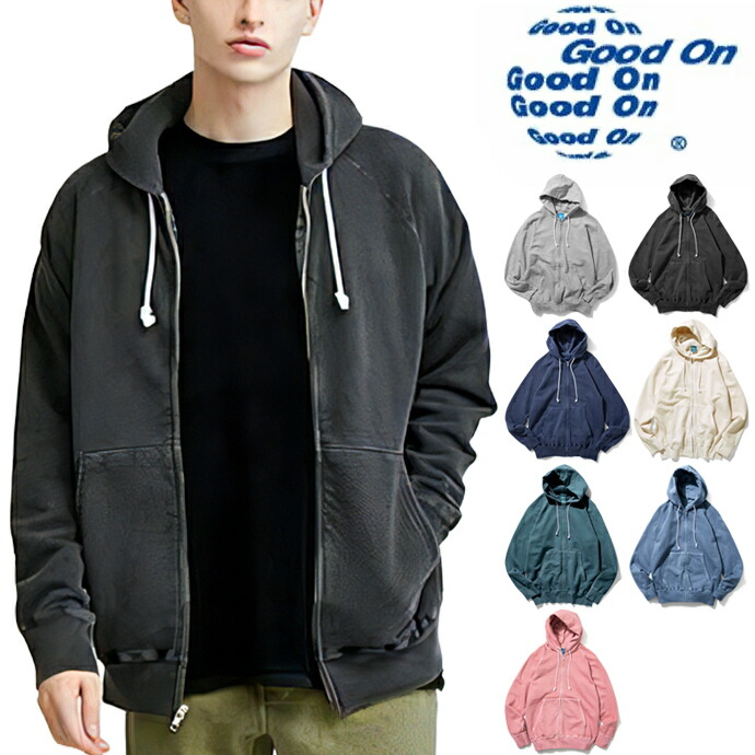 楽天市場】good on ラグランジップフードスウェットの通販