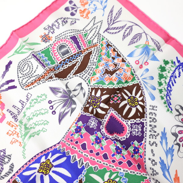 楽天市場】HERMES エルメス Carre 45 Scarf En Attendant Ulysse カレ