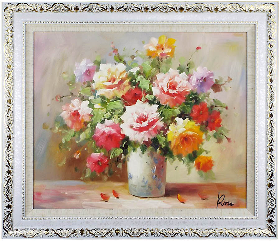 楽天市場】花の絵 絵画 油絵 アートパネル開業祝い 開院祝い「多彩な