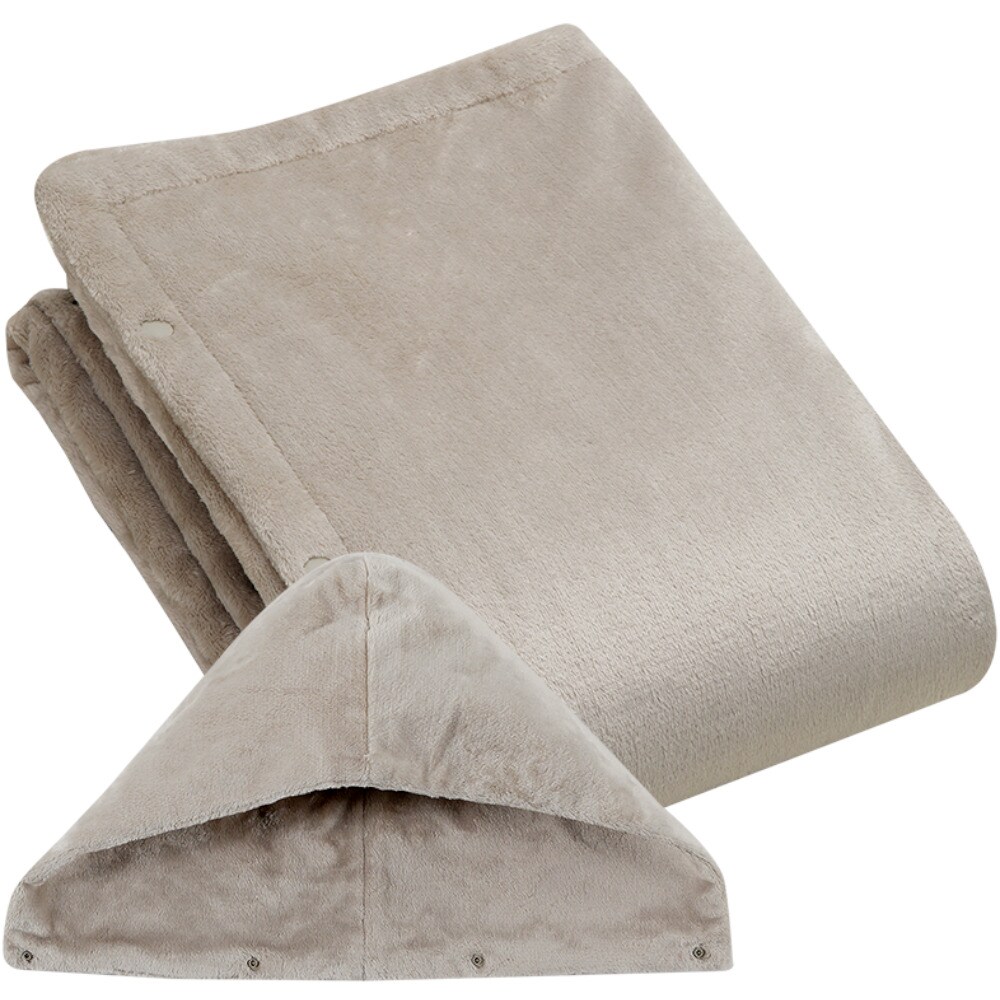 楽天市場】広電 電気ひざかけ毛布 ホットローブタイプ フード付き 140