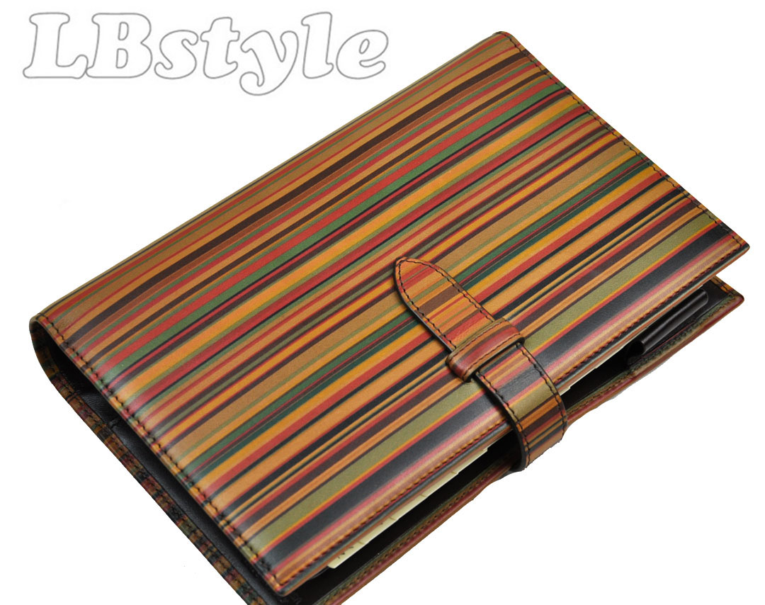 楽天市場】ポールスミス システム手帳 メンズ マルチストライプ牛革 6