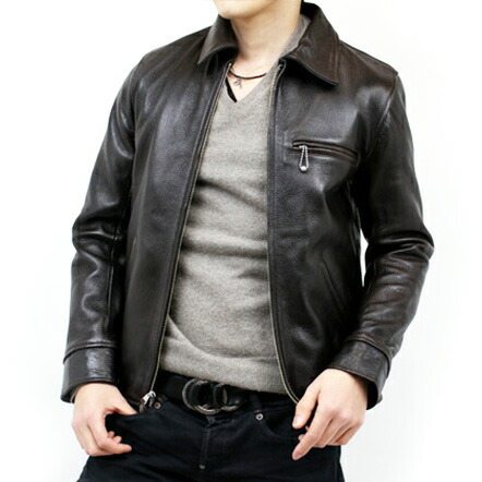 楽天市場】【送料無料】 革ジャン ライダースジャケット スリム