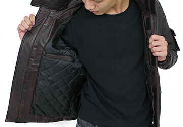 楽天市場】革ジャン M-65タイプ 山羊革 防寒 防風 温かい バイク