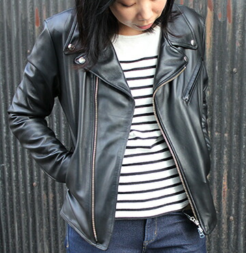 楽天市場】ラム革 ダブルライダース S〜L 日本製 ラムスキン 羊革 本革