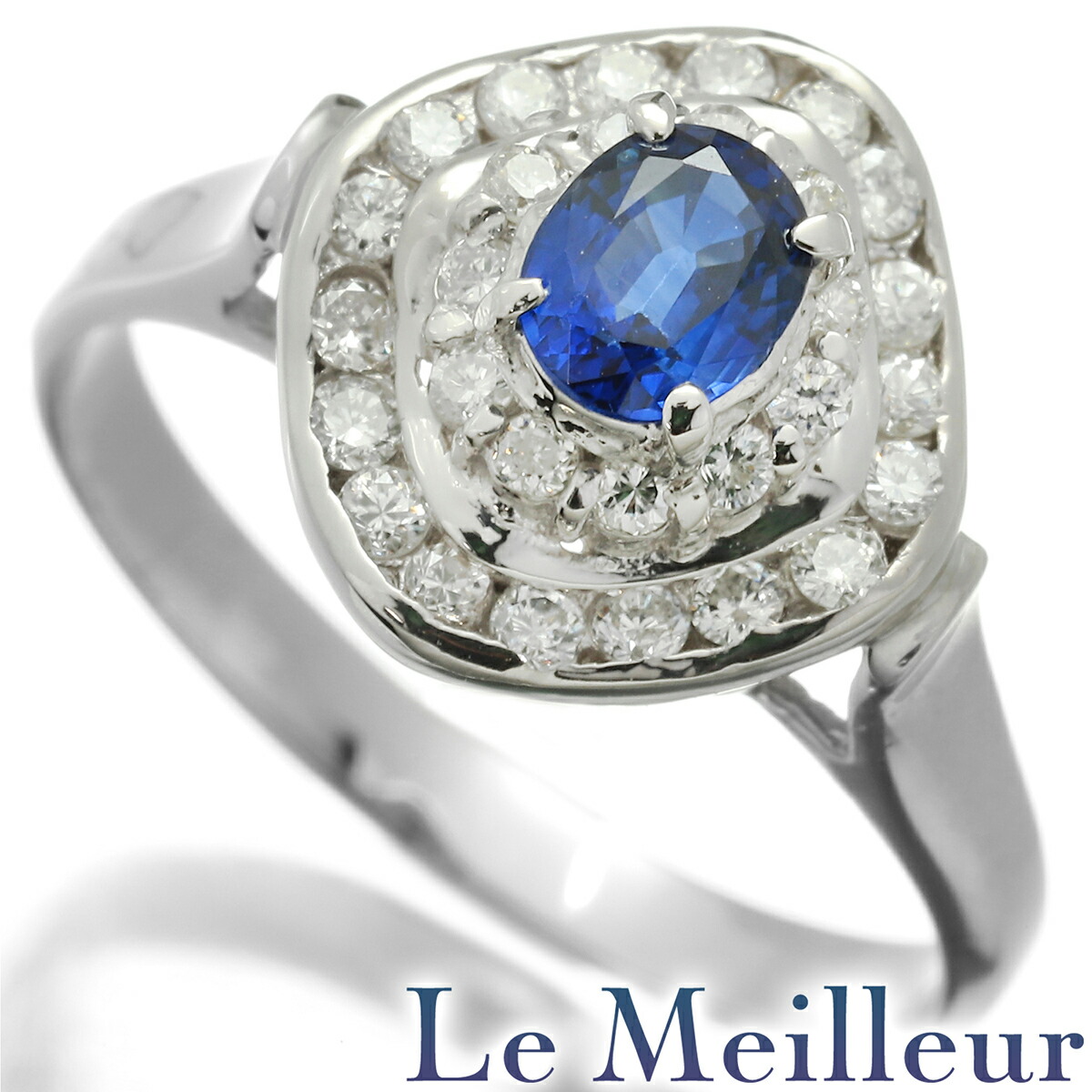 楽天市場】リング 指輪 サファイア 0.47ct ダイヤモンド 0.32ct