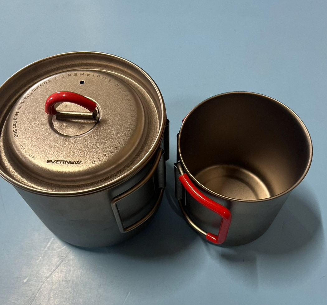 楽天市場】エバニュー スタッキングできるよセット Ti Mug pot 500 +