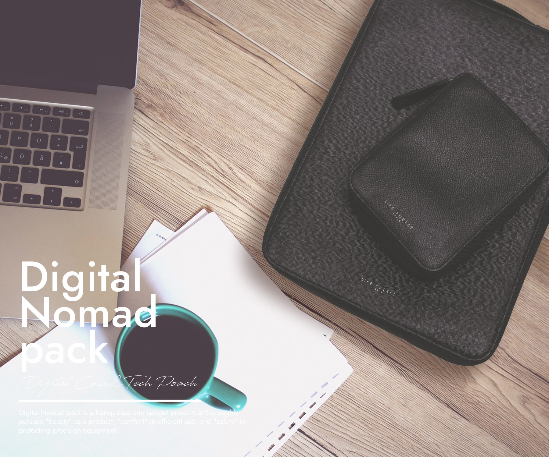 楽天市場】360°超強保護 PC バッグ 本革 LIFE POCKET Digital Case