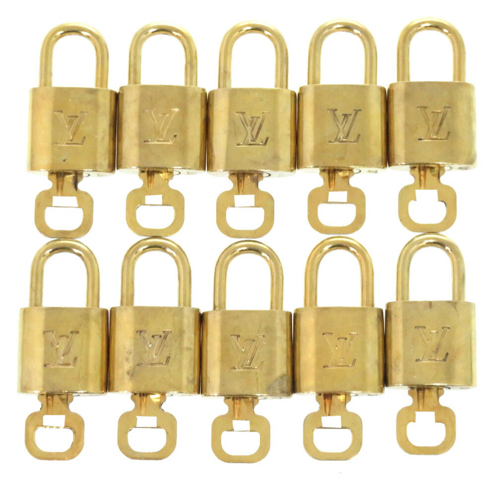 LVロゴ入りブロンズ南京錠10個セット LVロゴ入りブロンズ南京錠10個