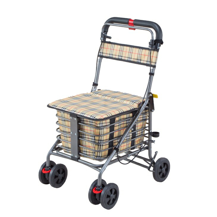 楽天市場】座れる安心お買物カートDX 座れるカート 手押し車 老人